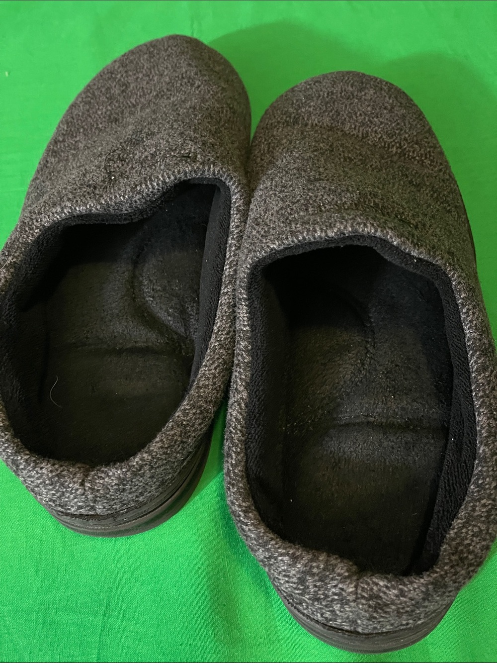 isotoner Men's Slip-On House Shoes in Charcoal Gray